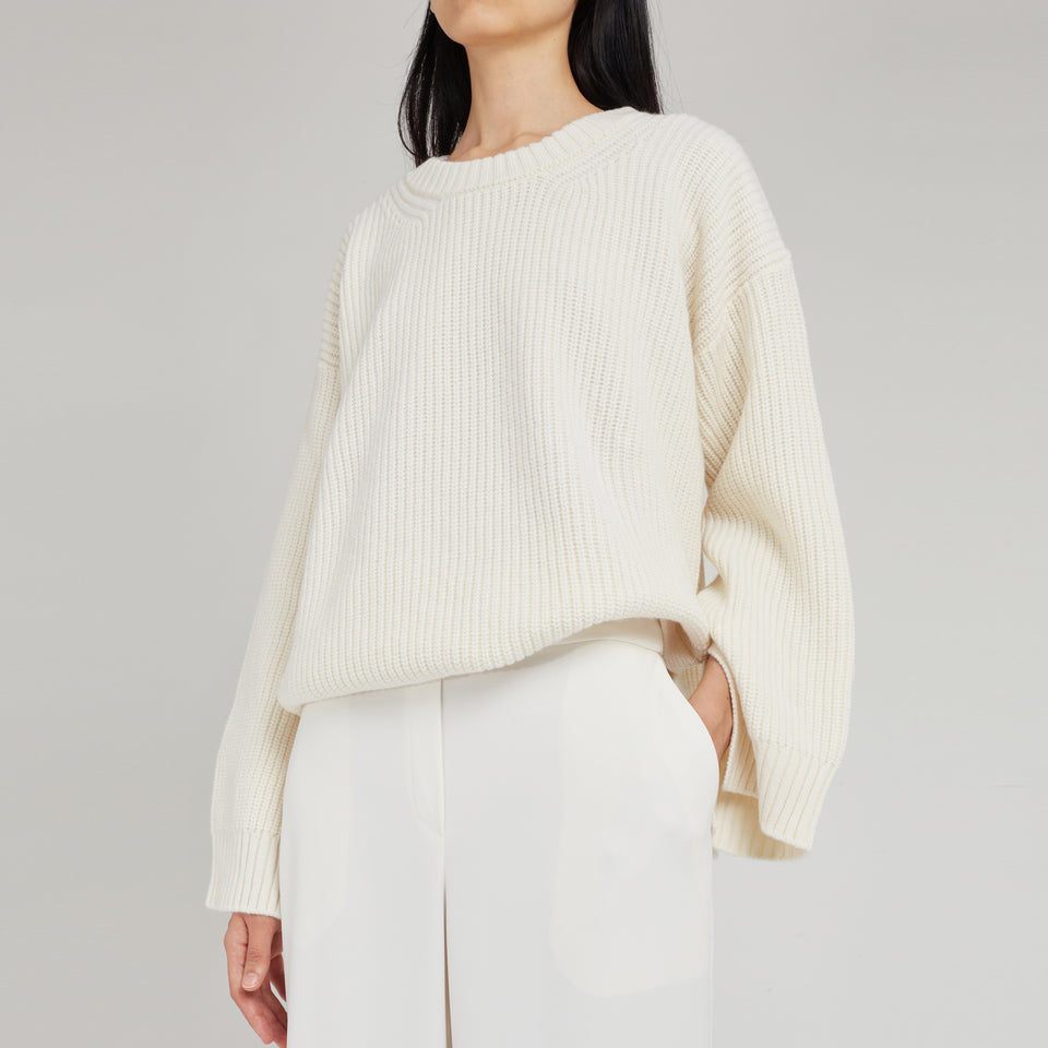 Maglione in lana bianco