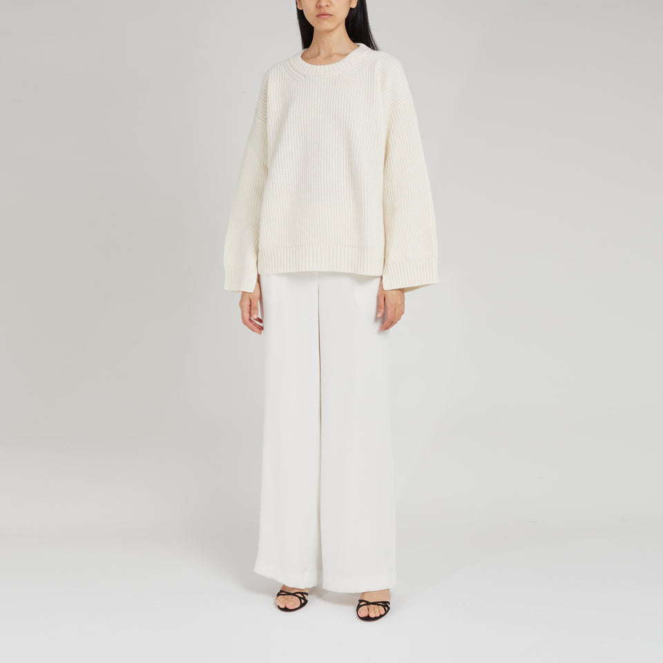 Maglione in lana bianco