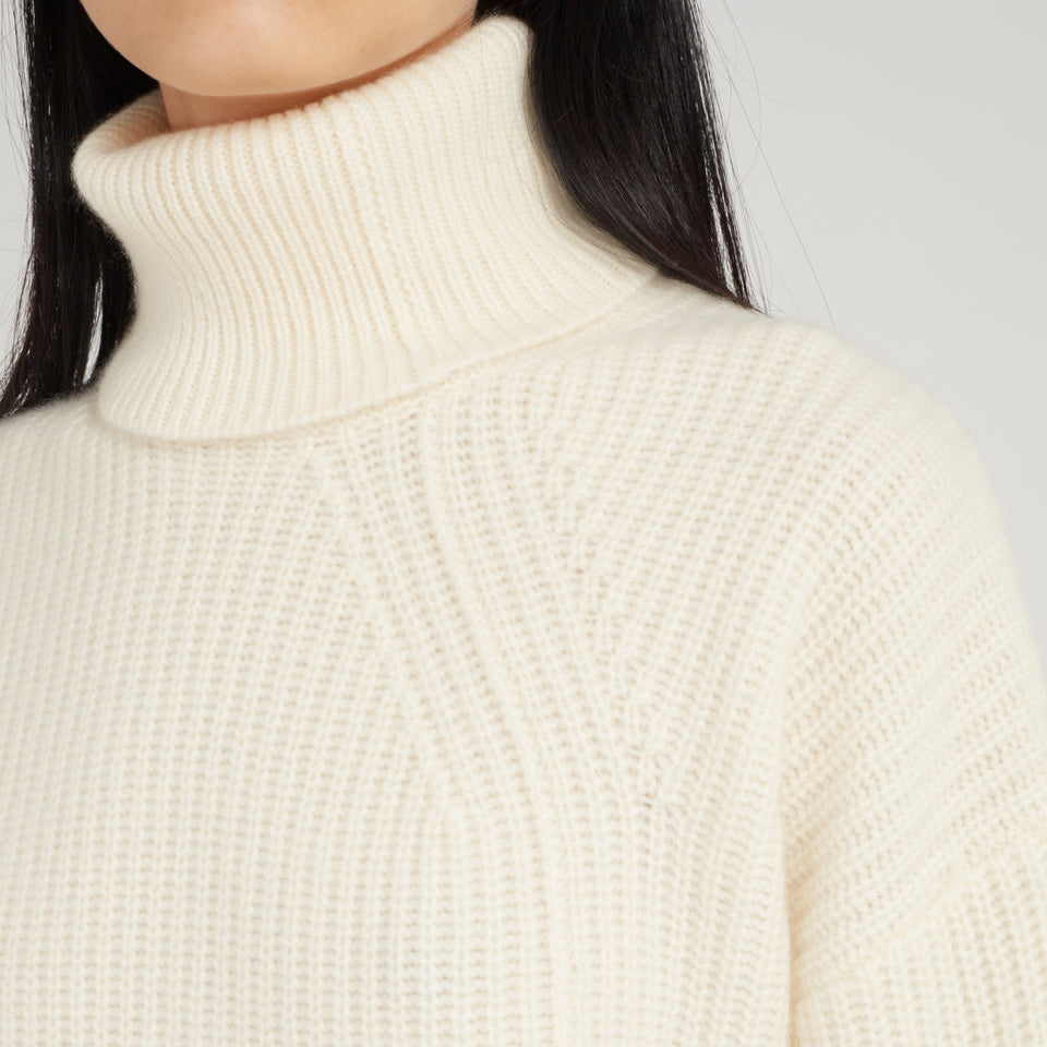 White wool sweater