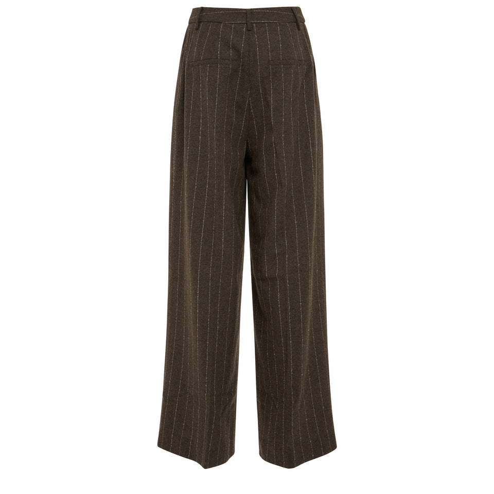 Pantalone in lana marrone