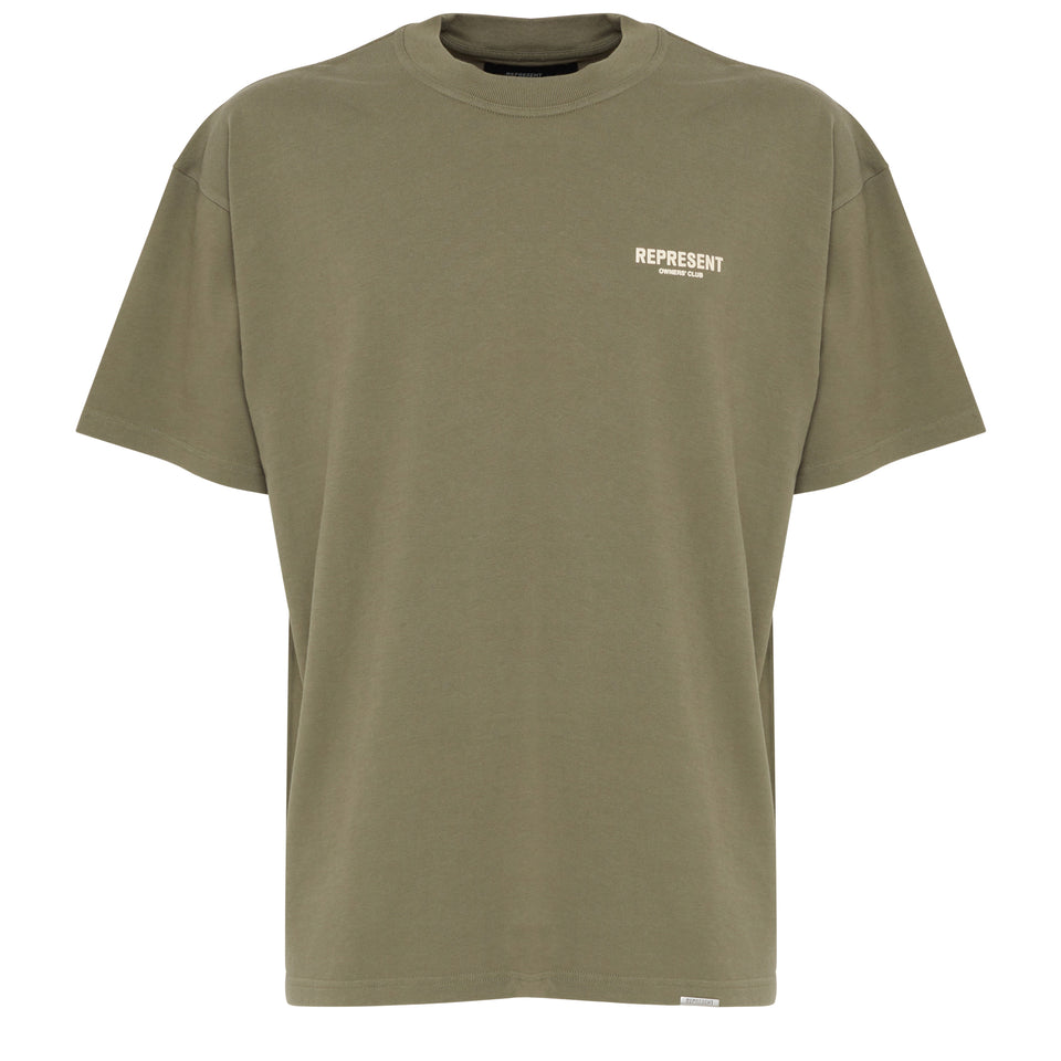 ''Owners club'' T-shirt in green cotton