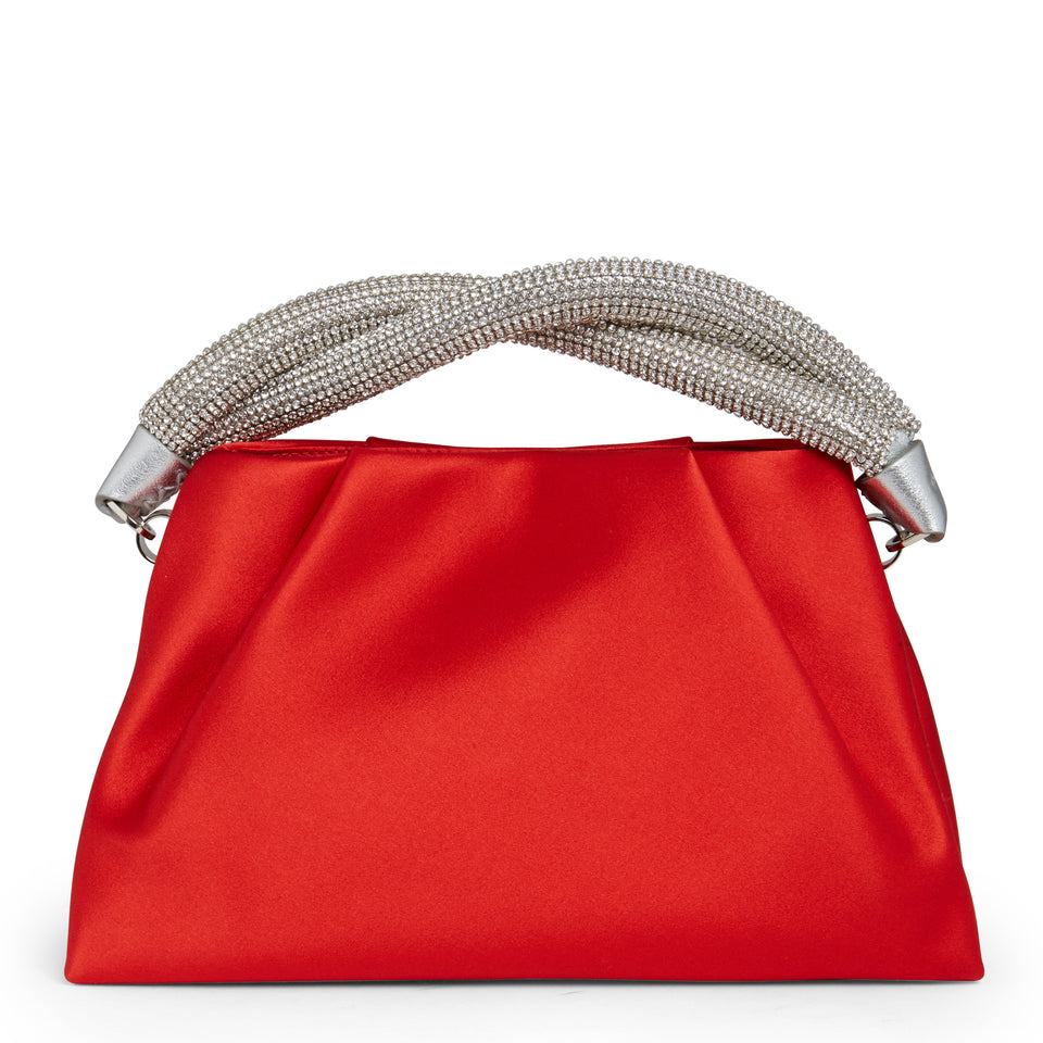 ''Berenice'' handbag in red satin