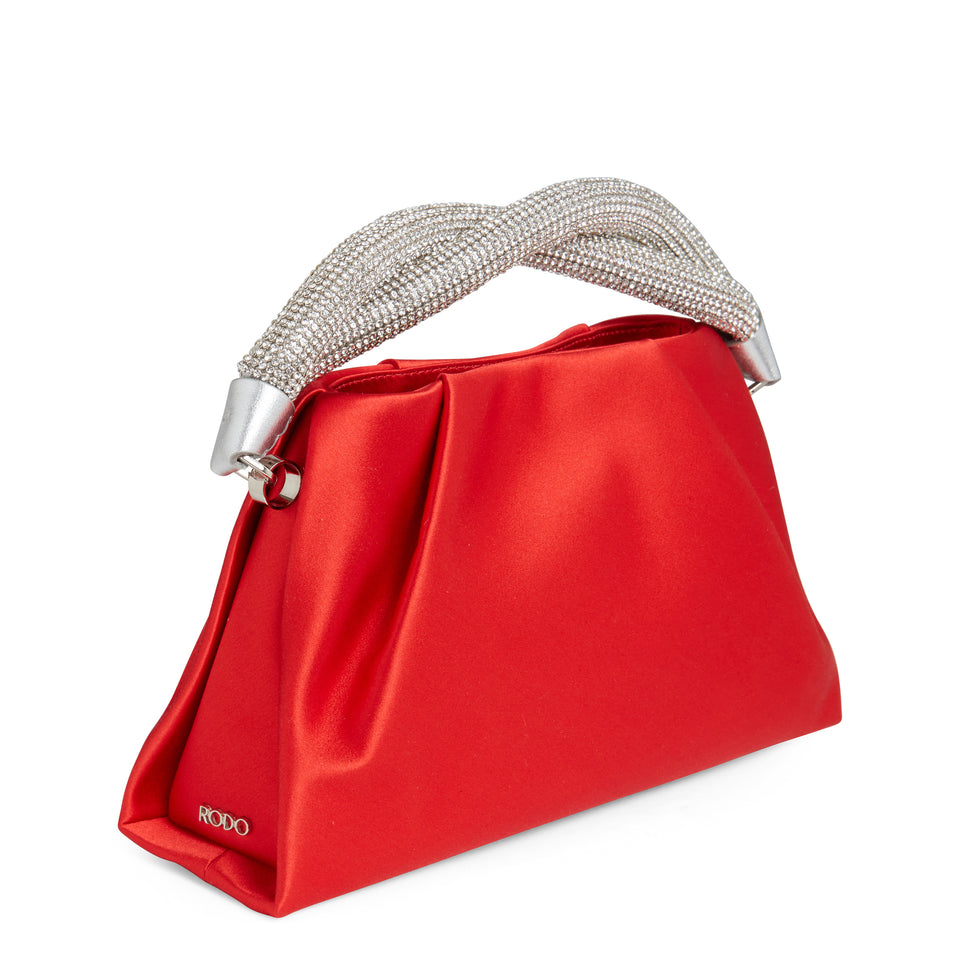 ''Berenice'' handbag in red satin