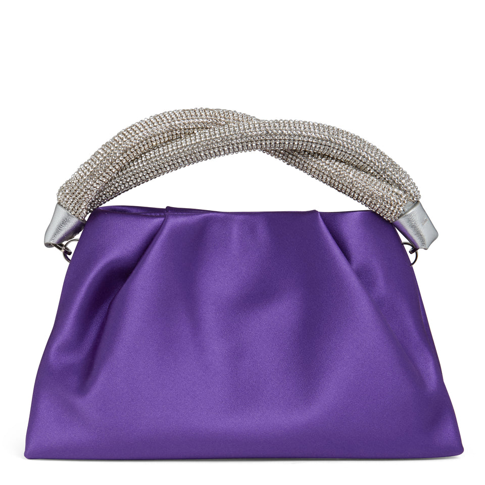 ''Berenice'' handbag in purple satin