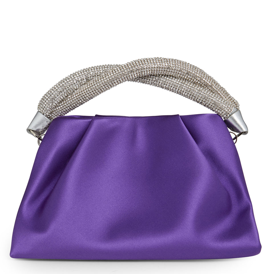 ''Berenice'' handbag in purple satin