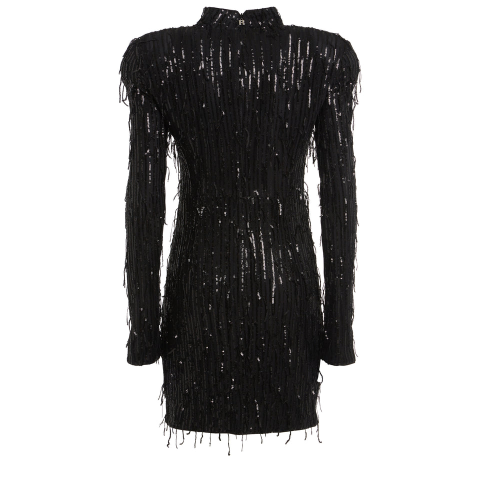 Black sequin mini dress