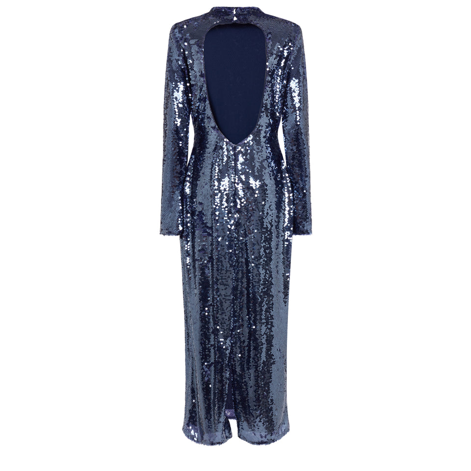 Maxi dress with blue sequins