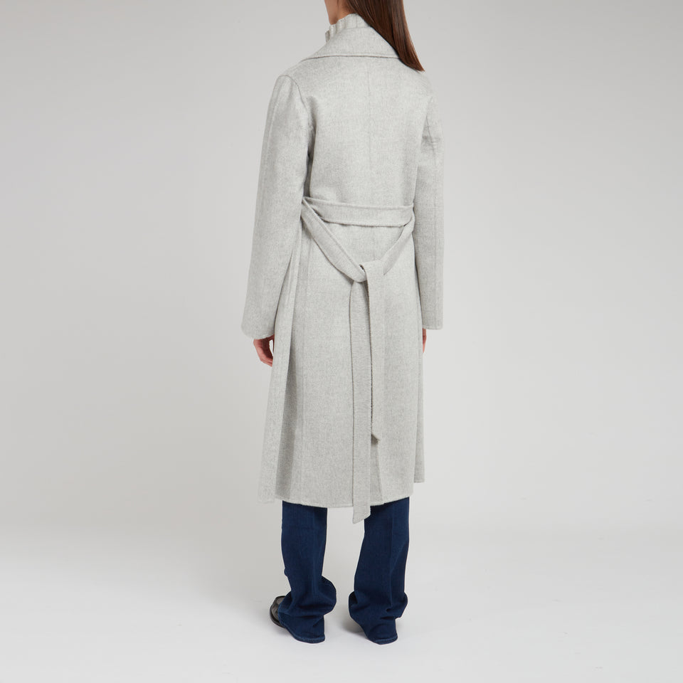 Gray cashmere coat
