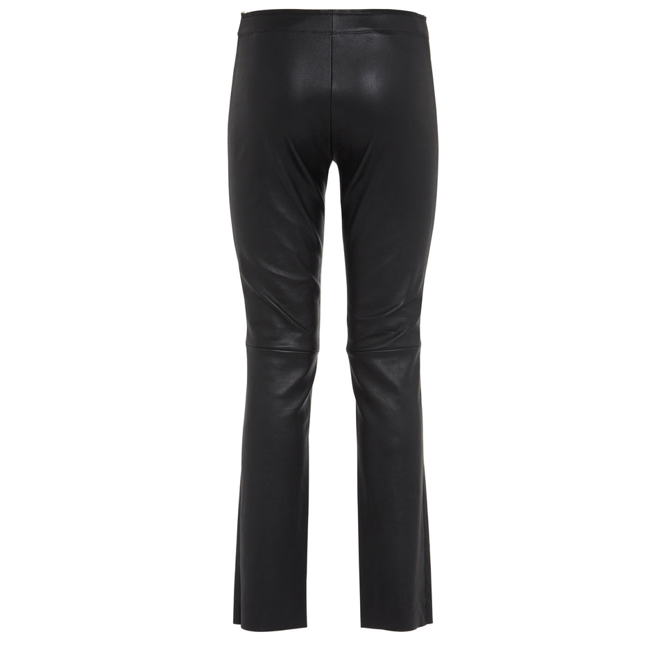"Jacky" trousers in black leather