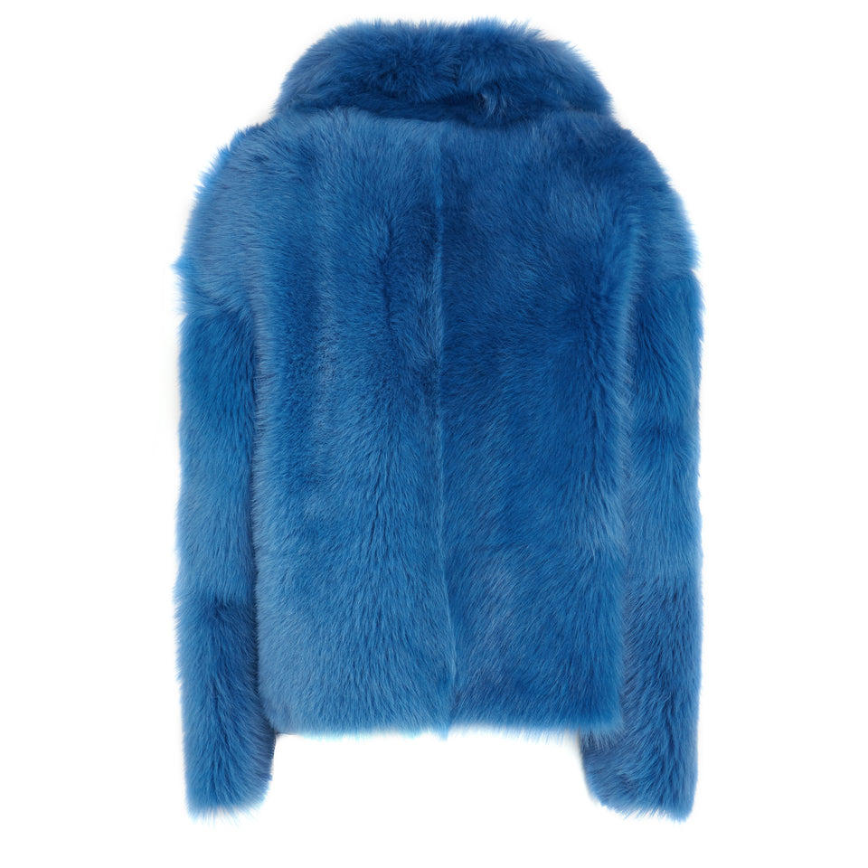 Blue lambskin jacket