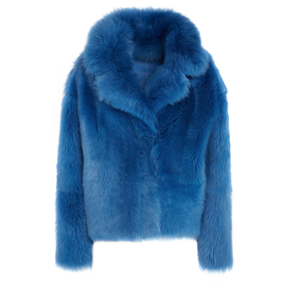 Blue lambskin jacket