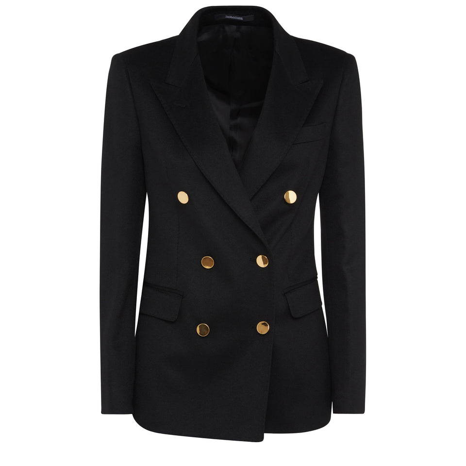 Double-breasted ''J-Parigi'' blazer in black fabric