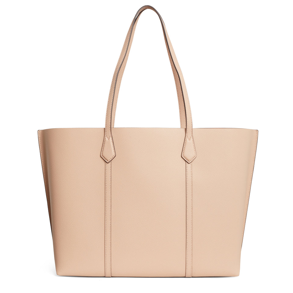 "Perry" bag in beige leather