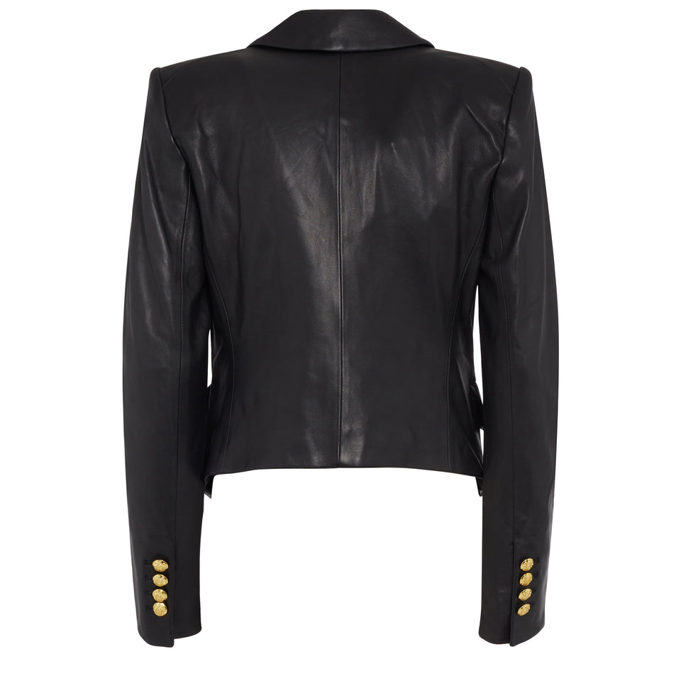 "Cooke" jacket in black leather
