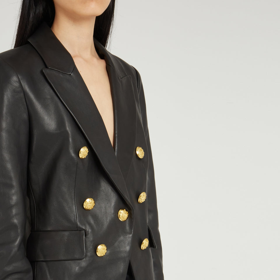 "Cooke" jacket in black leather