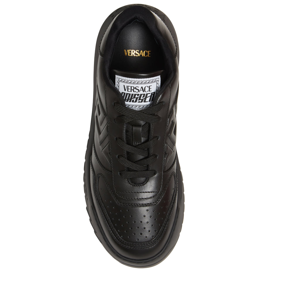 Sneakers ''Odissea Greca'' in pelle nera