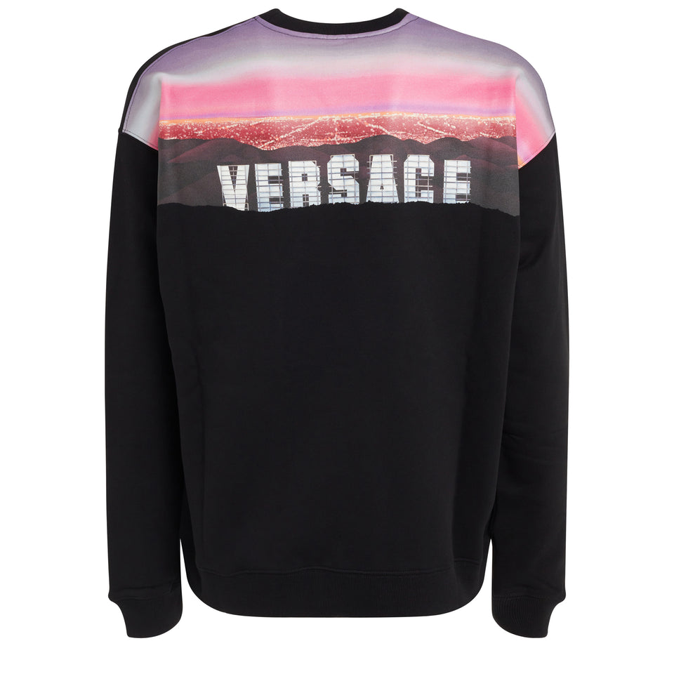 'Versace Hills'' sweatshirt in black cotton