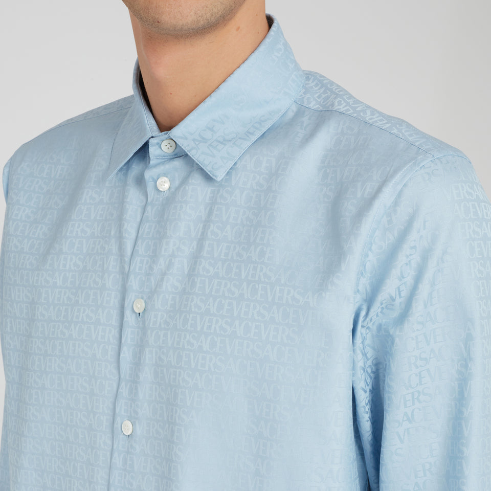 Camicia in cotone azzurra