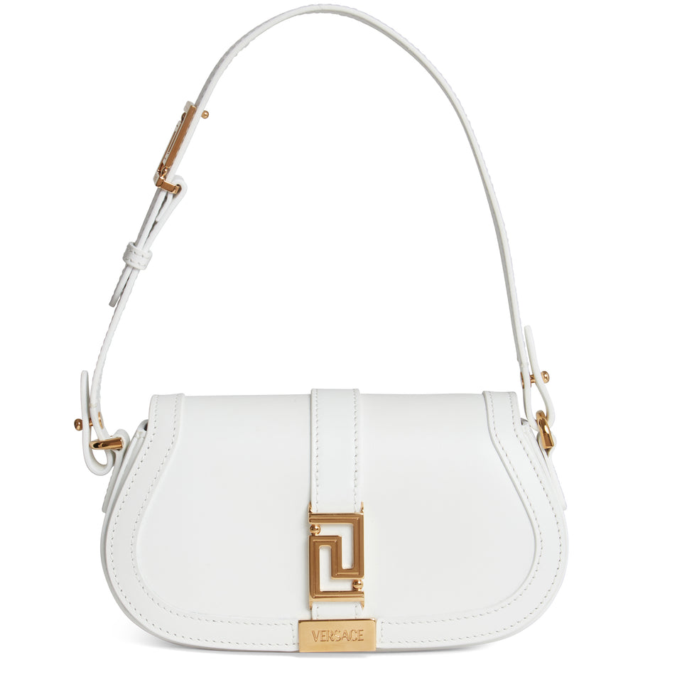 ''Greca Goddess'' shoulder bag in white leather