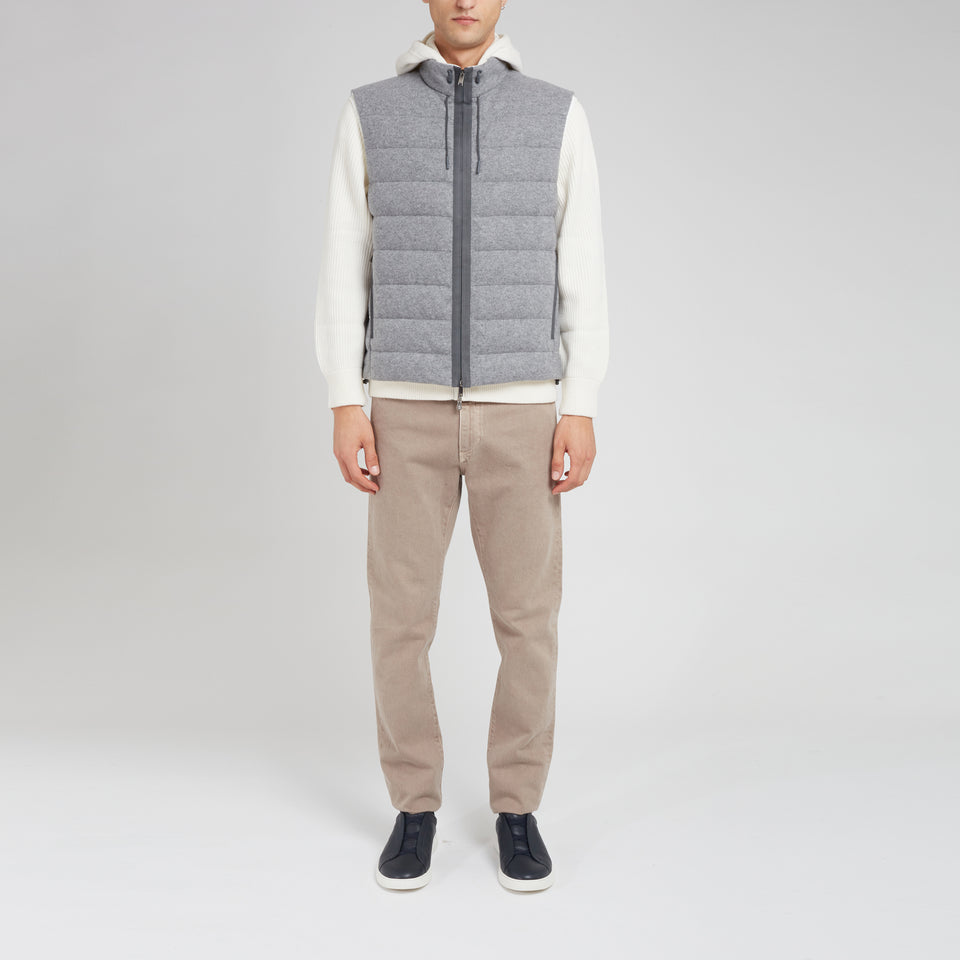 Gray cashmere waistcoat