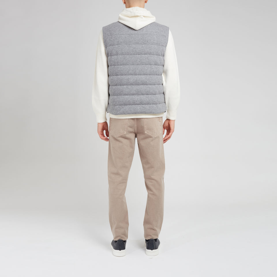 Gray cashmere waistcoat
