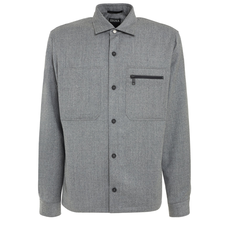 Gray wool shirt