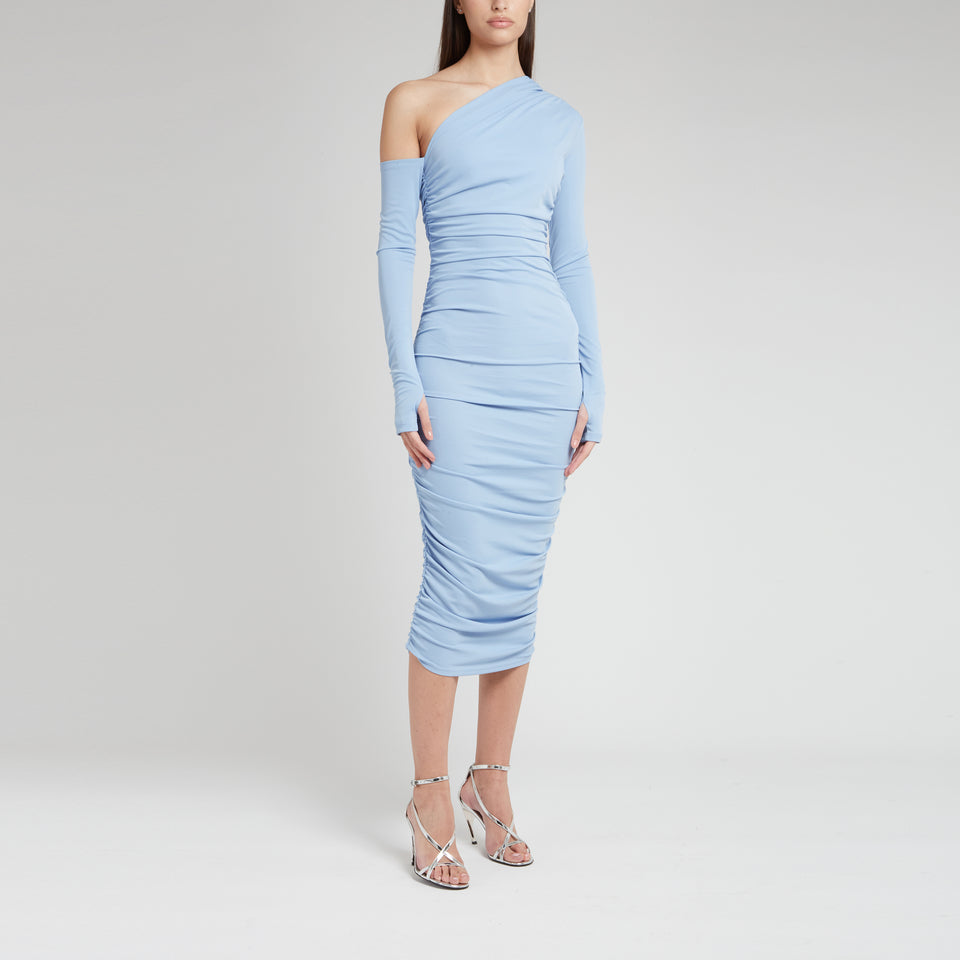 "Olimpia" dress in light blue fabric