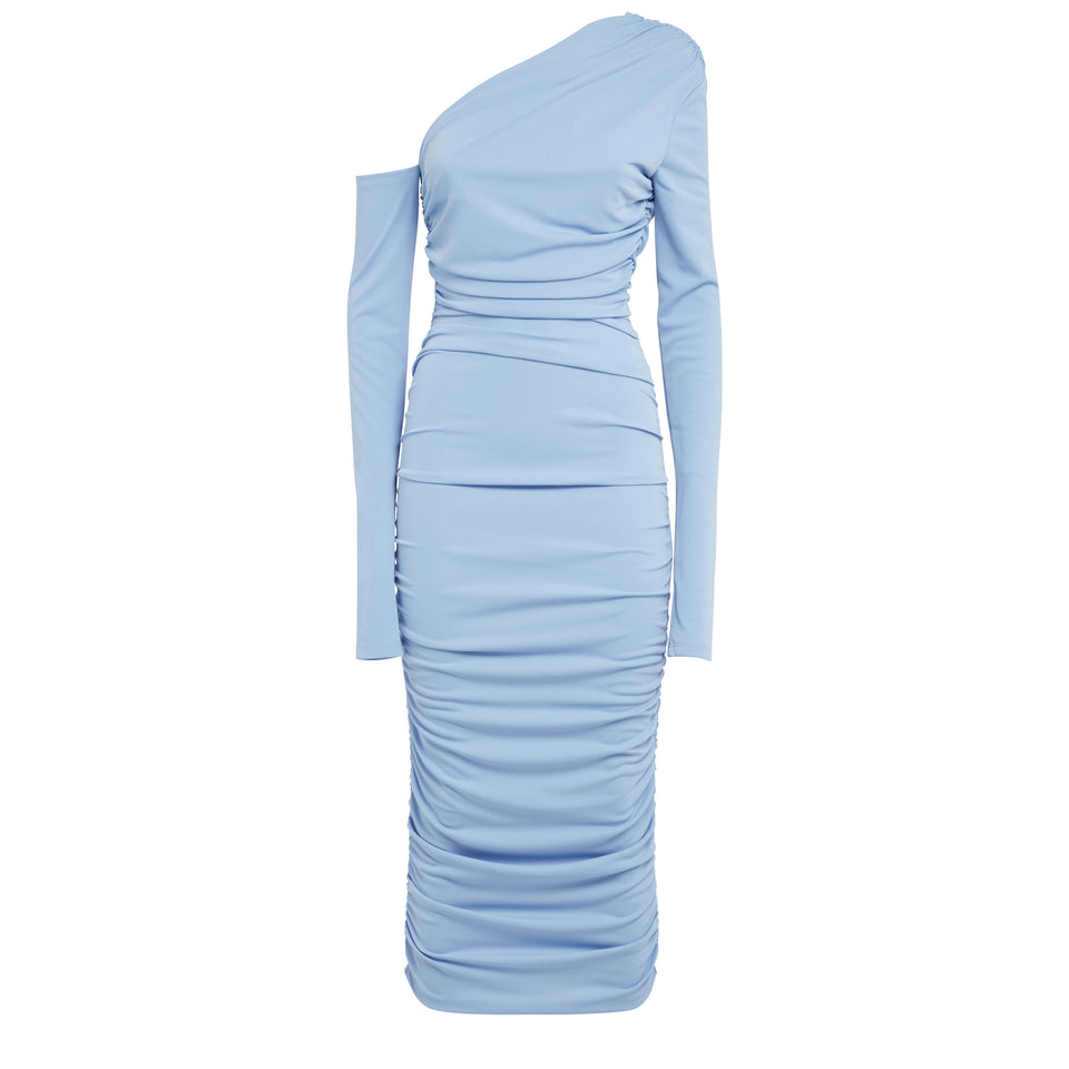 "Olimpia" dress in light blue fabric