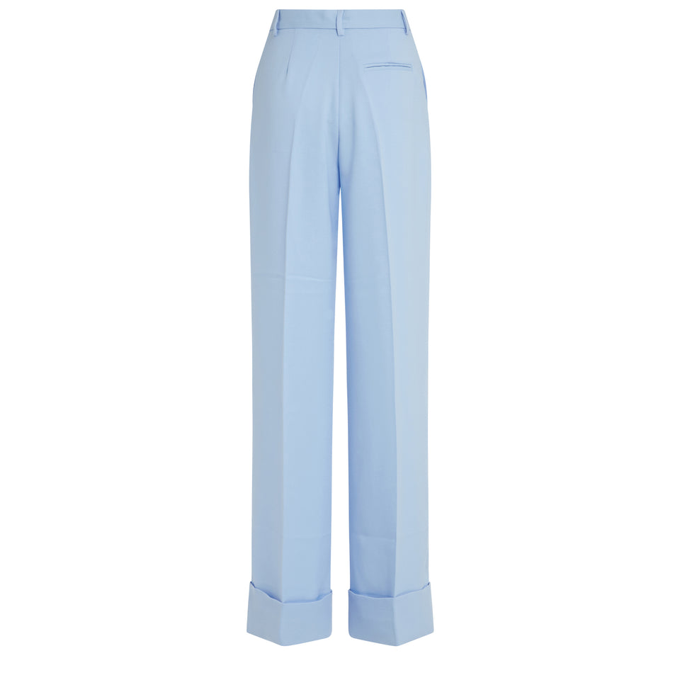 "Nathalie" trousers in light blue fabric