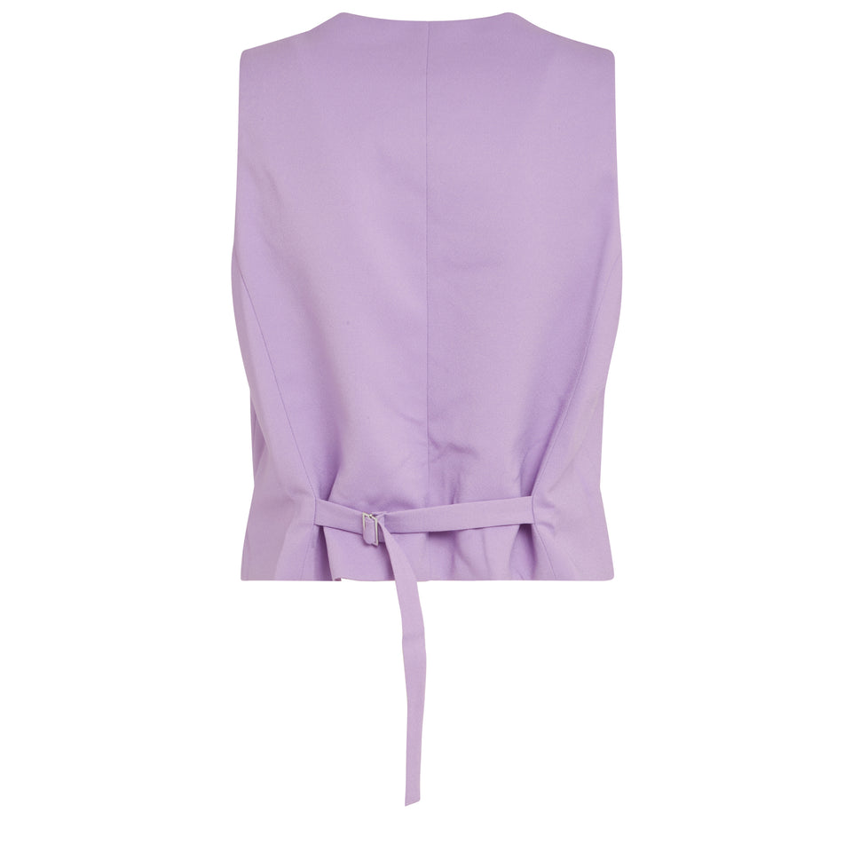 "Pauline" waistcoat in lilac fabric