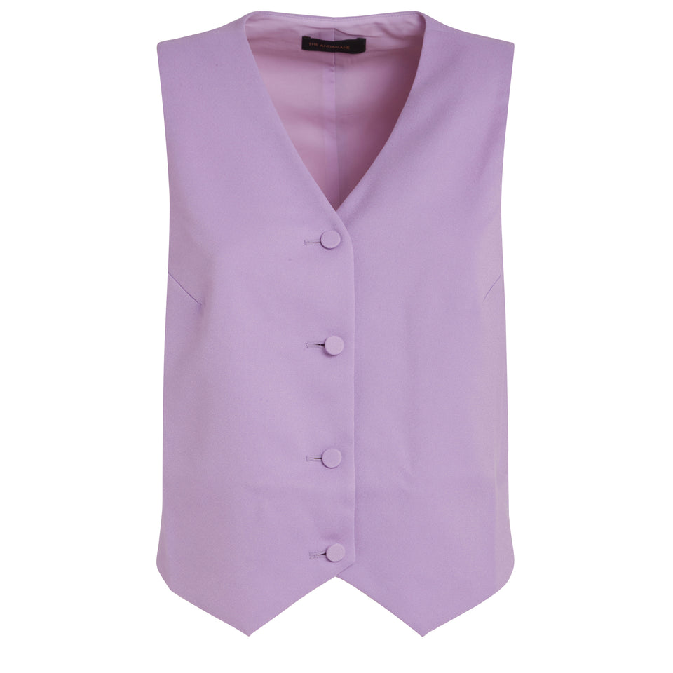 "Pauline" waistcoat in lilac fabric