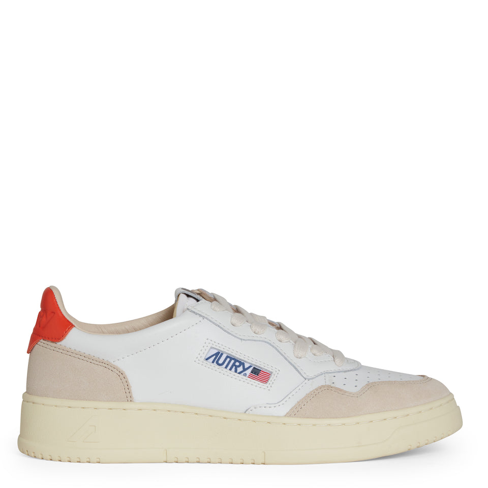 ''Medalist Low'' sneakers in white and orange leather