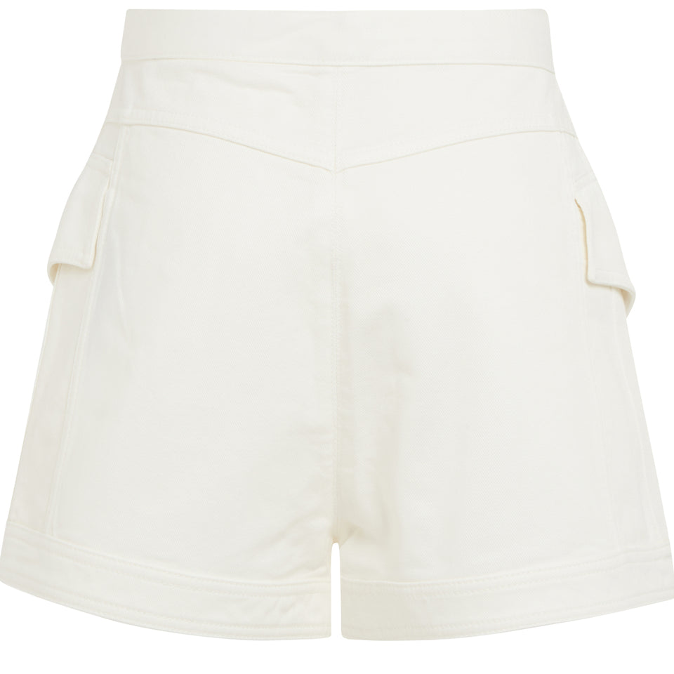 Shorts in denim bianchi