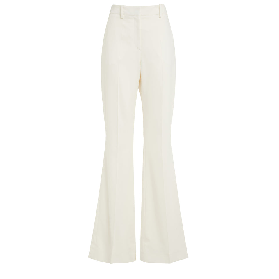 Tailored trousers in white fabric