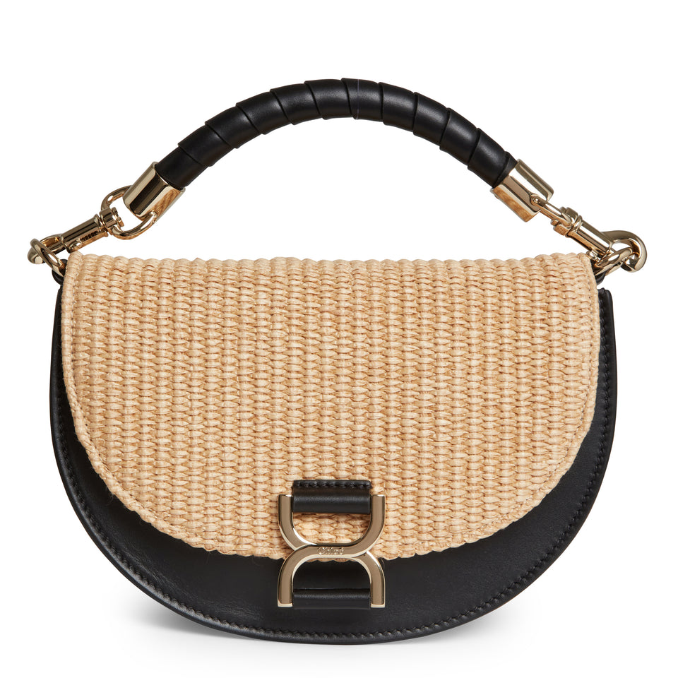 ''Marcie'' bag in multicolor leather and straw