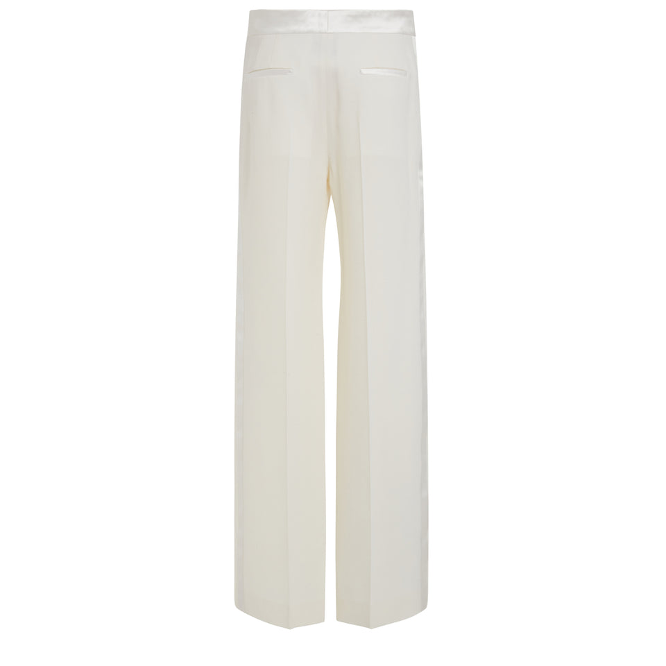 Pantalone in lana bianco