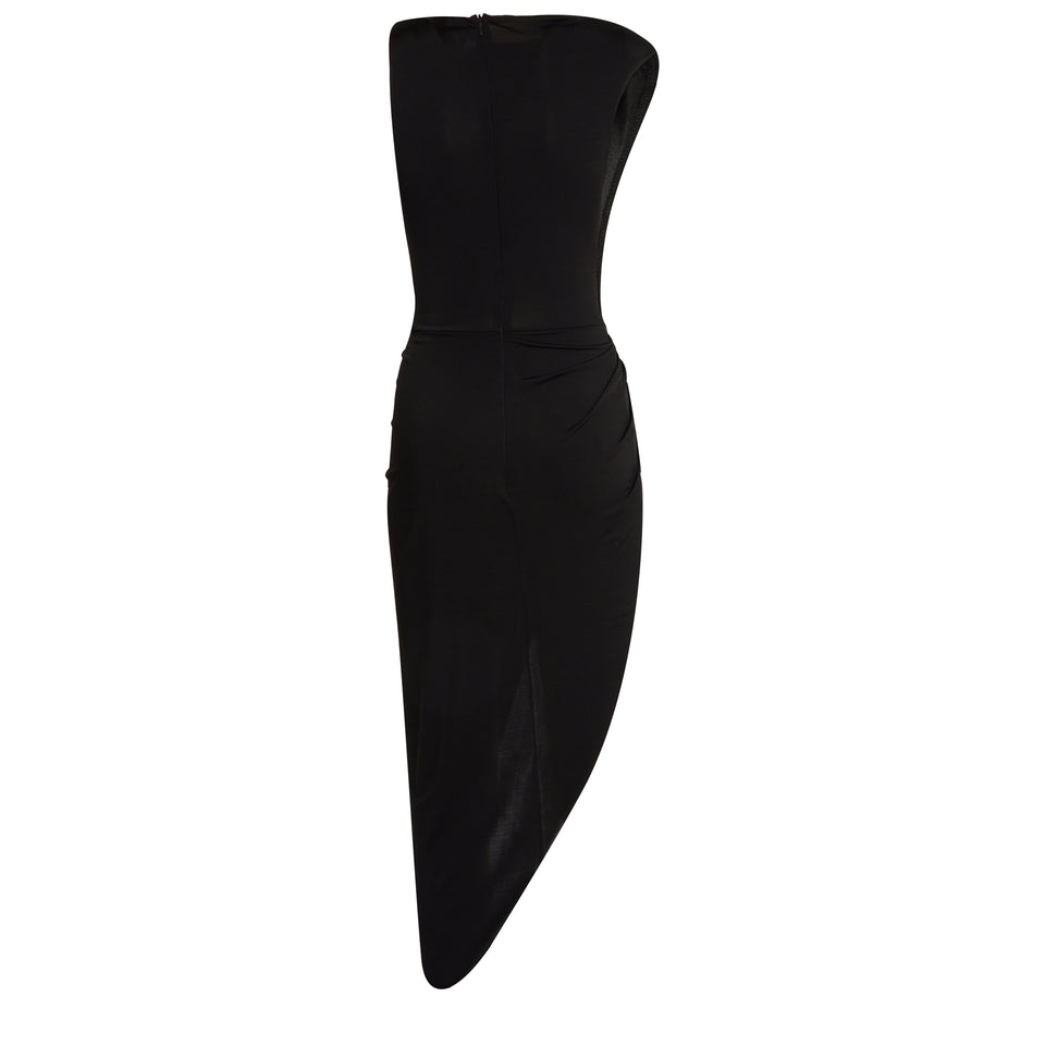 ''Crystal Ball'' dress in black fabric