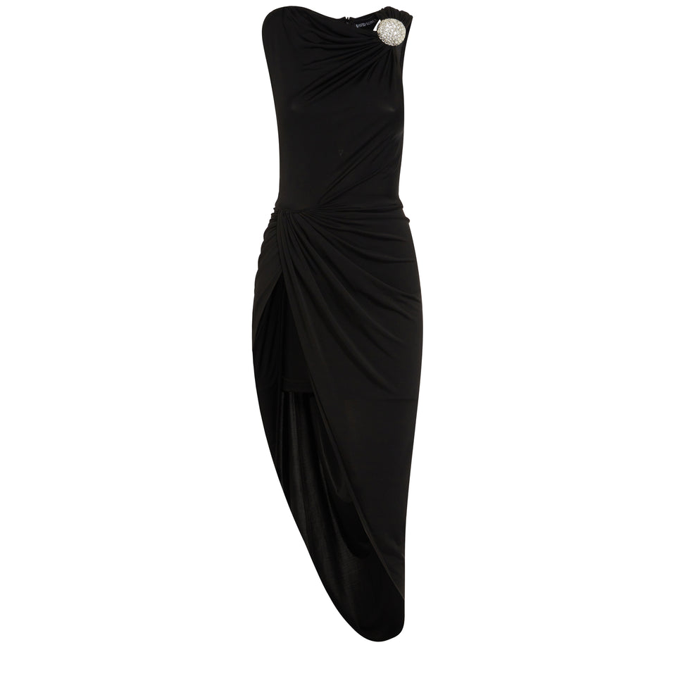''Crystal Ball'' dress in black fabric