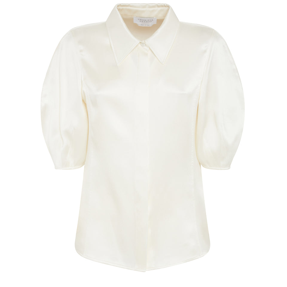 "Sansi" shirt in white silk