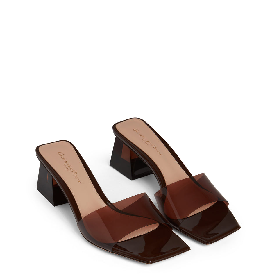 ''Cosmic'' sandals in brown polyester