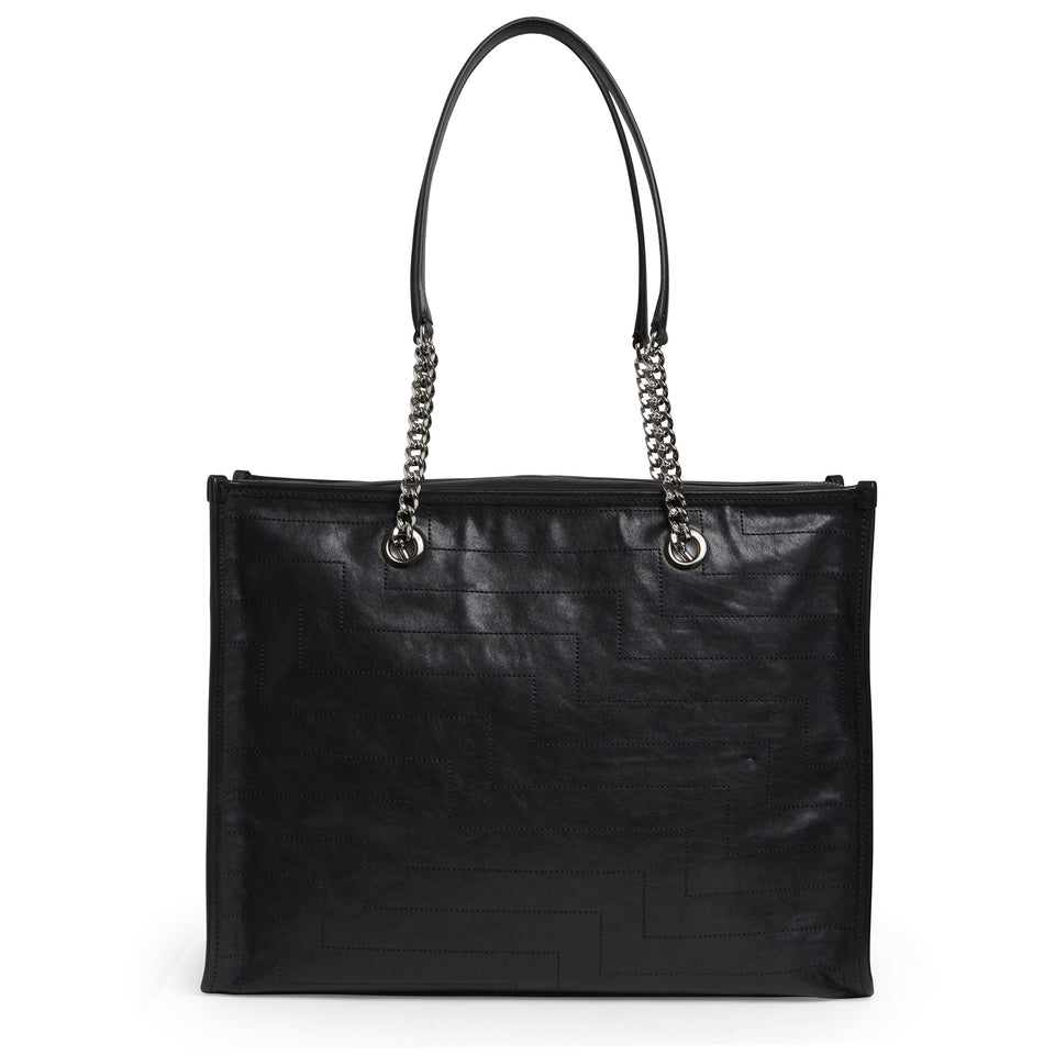 ''Avenue Soft Tote/L'' bag in black leather