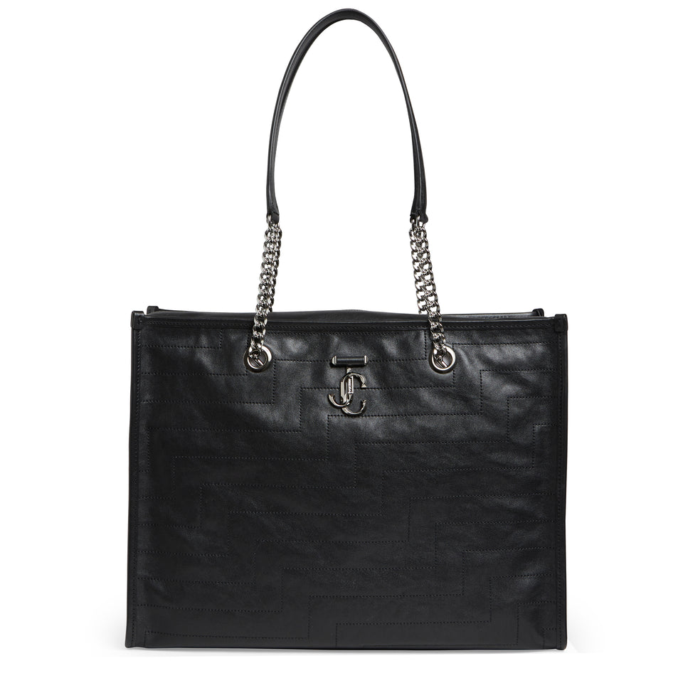 ''Avenue Soft Tote/L'' bag in black leather