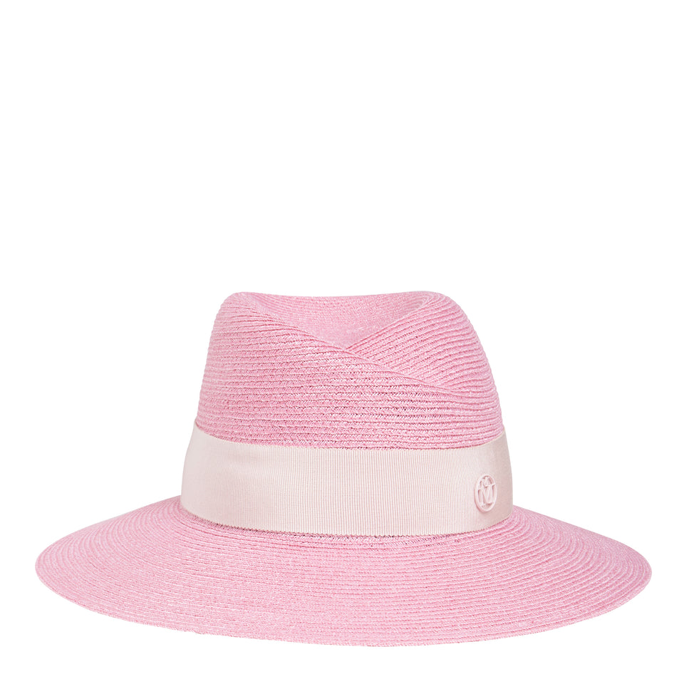 ''Virginie'' hat in pink straw