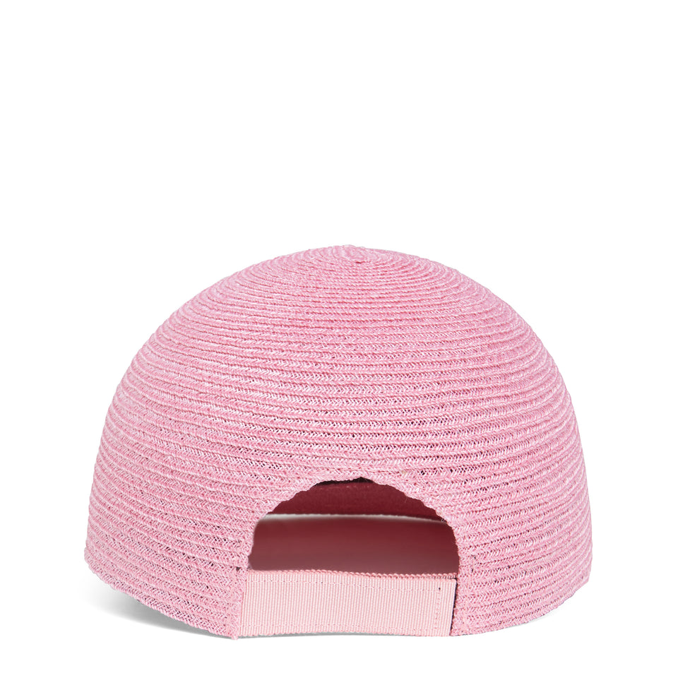 Pink straw "Tiger" hat