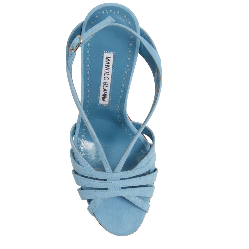 "Sardina" sandals in blue suede
