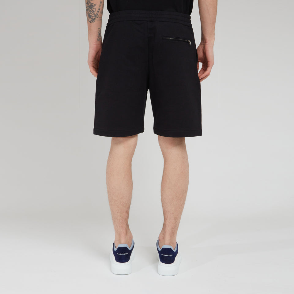 Black cotton shorts