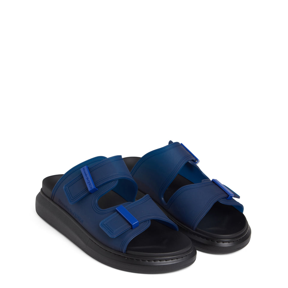 ''Hybrid'' sandals in blue rubber