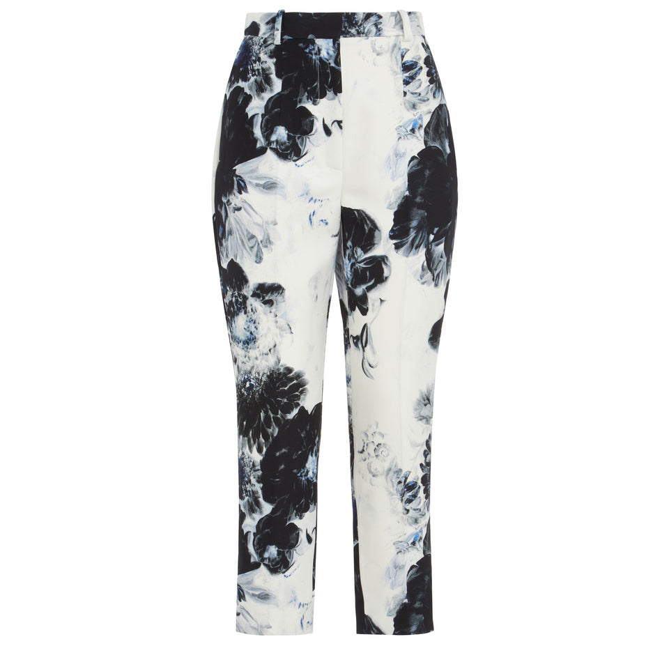 Tailored trousers in multicolor fabric