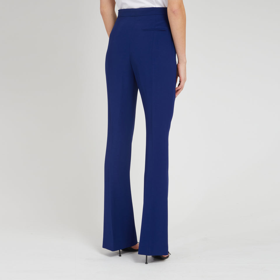 Tailored trousers in blue fabric