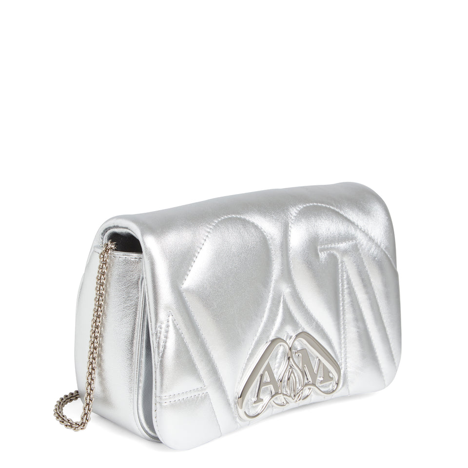 ''The Seal'' bag in silver leather